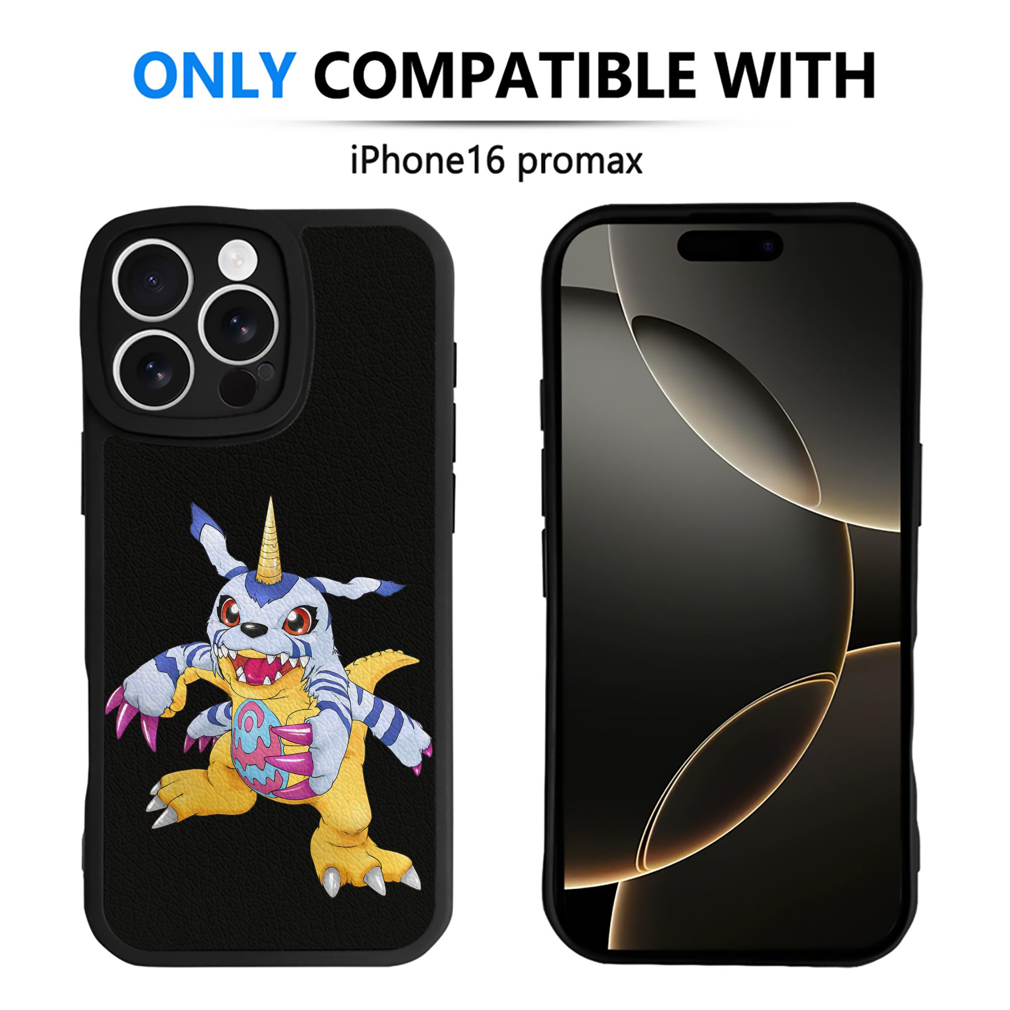 （画像用） Digimon デジタルモンスター/デジモン 【iPhone 16シリーズ対応】シリコンスマホケース（レザー調） 材質：シリコン